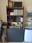 Scaffale antracite con ante