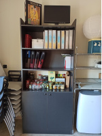 Scaffale antracite con ante